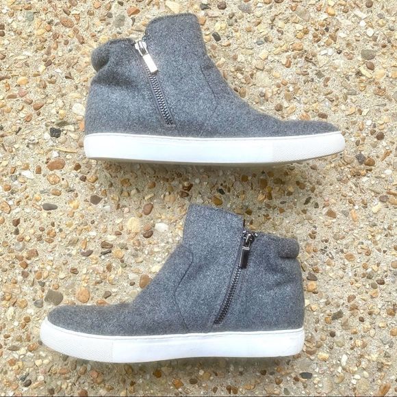 Kenneth Cole Keenan Gray Ankle Zipper Sneakers 6.5 - Picture 1 of 8